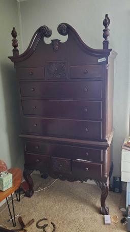 Highboy Antique dresser previously sold at Christies Auction with contents @ farm