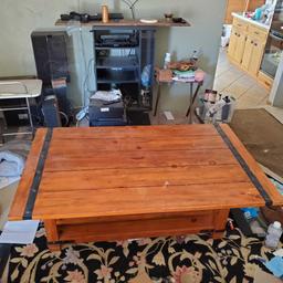 Wooden Lift coffee table @ farm