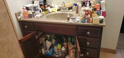 Master bathroom contents beauty supplies hygiene personal care cleaning products etc. @ Farm