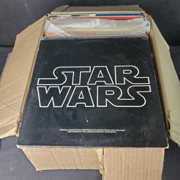 Box of vintage records