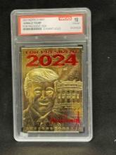 2021 Merrick Mint Donald Trump For President 2024 23 Karat Gold GEM 10