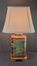 Wildwood tin base lamp with lampshade