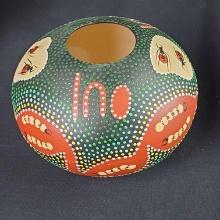Native American hand painted pottery by Kim Bryant