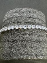 Stunning Moissanite diamond Silver 925 tennis bracelet 6.28 Grams