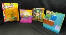 Vintage Simpsons Playmates Action Figures Dioramas playset Krusty more