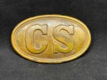 CS Confederate Officer Civil War Belt Buckle