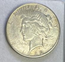 1922-S Silver Peace Dollar 90% Silver Coin 26.68 Grams