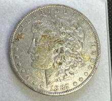 1887 Morgan Silver Dollar 90% Silver Coin 26.56 Grams