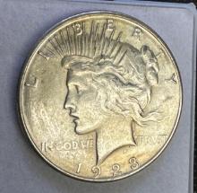 1923-S Silver Peace Dollar 90% Silver Coin 26.76 Grams