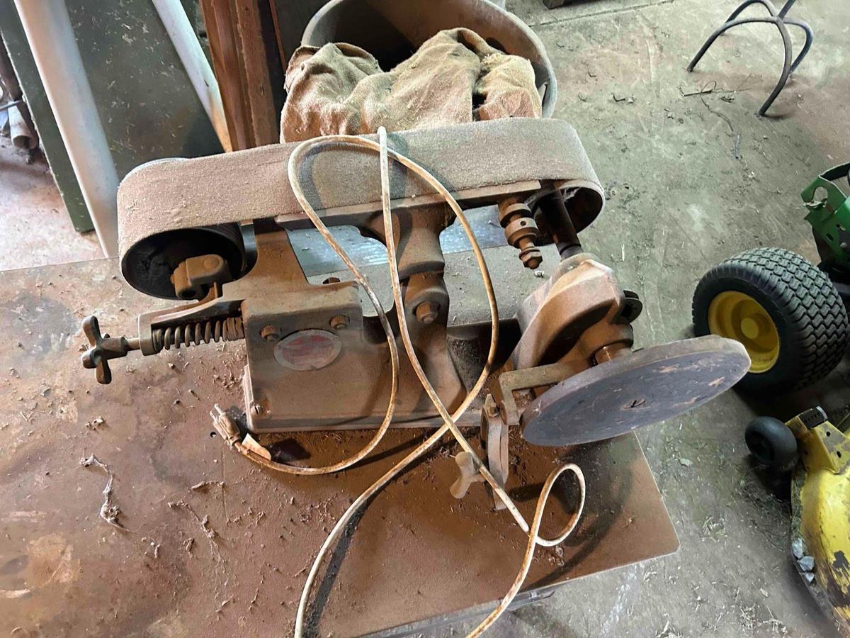 Walker-Turner belt sander on table