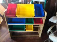Toy or Craft Storage Rack with Bins