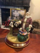 Thomas Kincade Limited Edition "Light Up The Holidays" Santa Claus figurine
