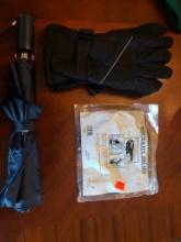Umbrella and gloves and more