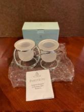 Partylite Candle Holders - Silver Plate Gemini