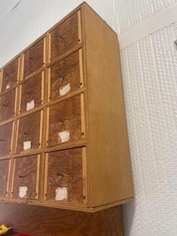 wood cabinet with drawers