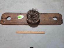 18th Century Wool Comb For Cleaning Raw Wool Before It's Spun Into Yarn on a Spinning Wheel.