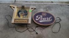 Antique beer sign Falstaff and Pearl Beer