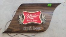 Antique beer sign Miller High Life