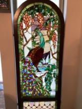 Stained glass peacock
