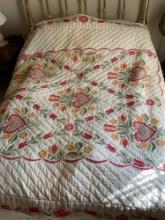 quilt with quilt holder