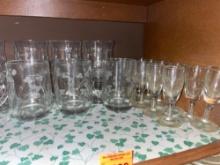 mugs and stem glasses