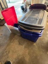 Misc totes, containers and lids