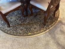 Beautiful round rug with one more oblong rug