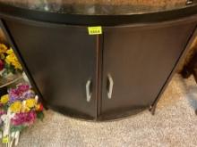 Wooden cabinet stand Contents inside and on top sold separately 33 x 30 buyer must bring help to