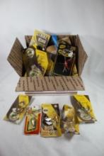 Box of miscellaneous fishing lures, spinner baits, etc.