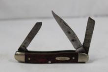 Case Model 6318 Stockman with 2.5 inch main blade. Jigged bone scales. Made from 1940 to 1964. Used