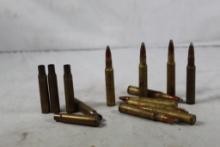 Bag of 30-06, count 9 and one bag of fired 30-06 brass. Count 80.