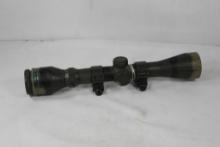 Simmons 3-9x40 rubberized camo duplex rifle scope with rail mount rings. Used.