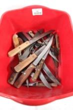 Miscellaneous kitchen knives. Used.