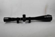 BSA Contender 24x40 duplex rifle scope with rail mount rings and screw-in scope covers. Like new.