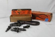 Vintage Lyman Ideal model 310, hand reloading press with multiple dies for 45-70. Used, in good