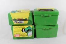 Four MTM 50 round green plastic rifle ammo boxes. New with tags.