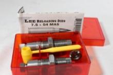 Lee FL 2 die set for 7.5 x 54 MAS. Used, in red factory box.