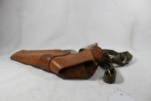 One leather shoulder holster. Used.