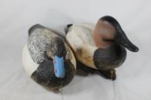 Two plastic duck decoys. Used.