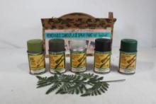 Box of removable camo spray paint kit, with leaf pattern.