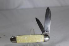 1956-1988 Imperial USA cigar knife equal end, cracked ice scales, vintage