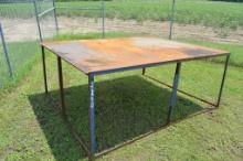 6.5' X 8' Metal Table