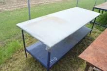 8' X 3' Metal Frame Table