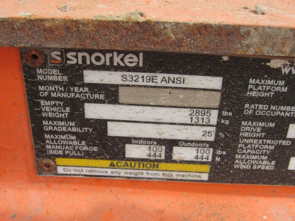 Snorkel S3219E Scissor Lift