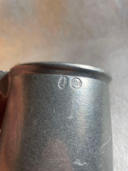 Vtg Waterville Ohio Pewter Mug, Metal Generals Sign and Roche De Beouf Pinback