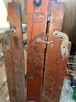 Antique Anchor Brand Folding Bench Ringer