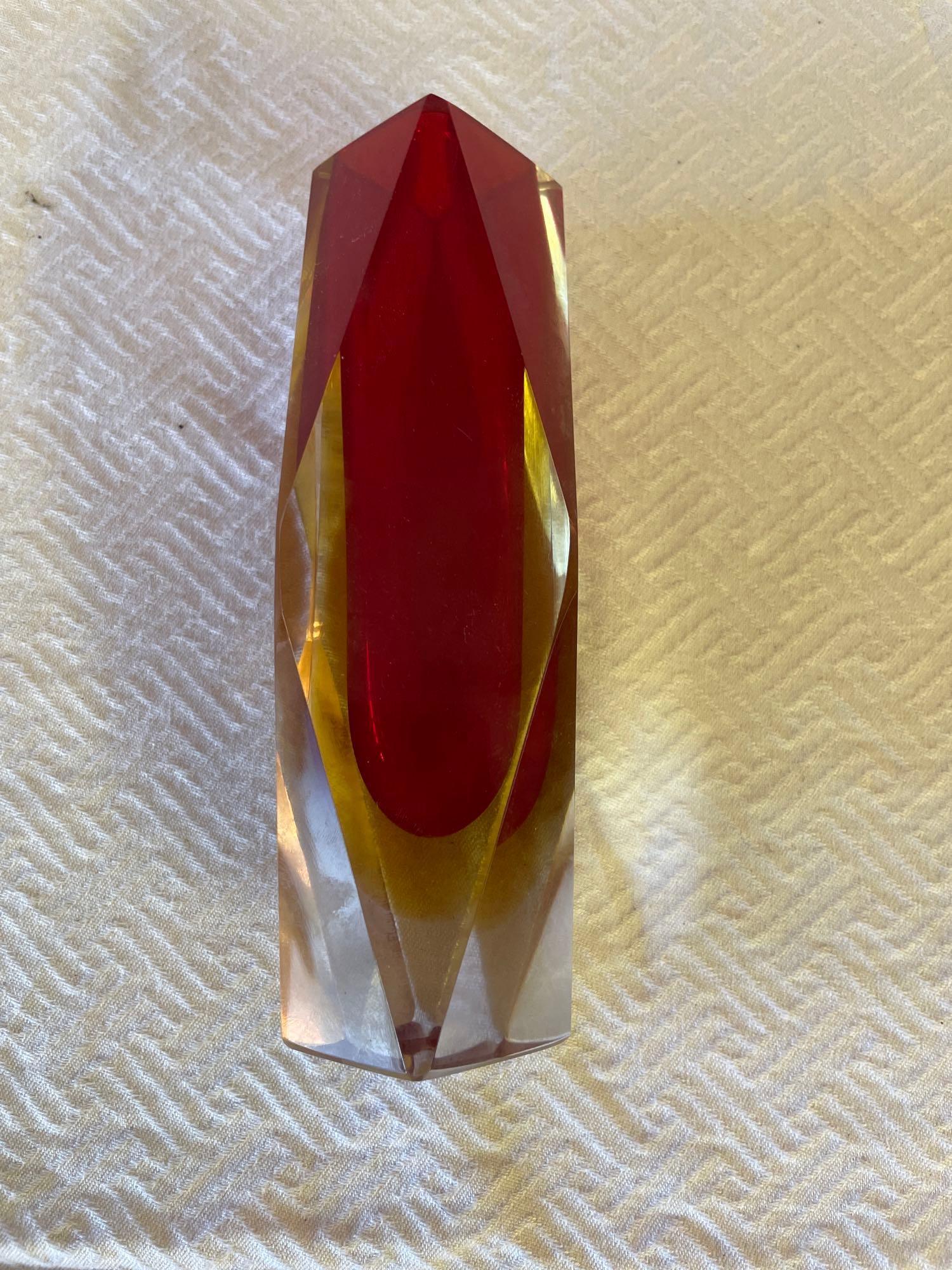 MCM Murano Faceted Sommerso Vase