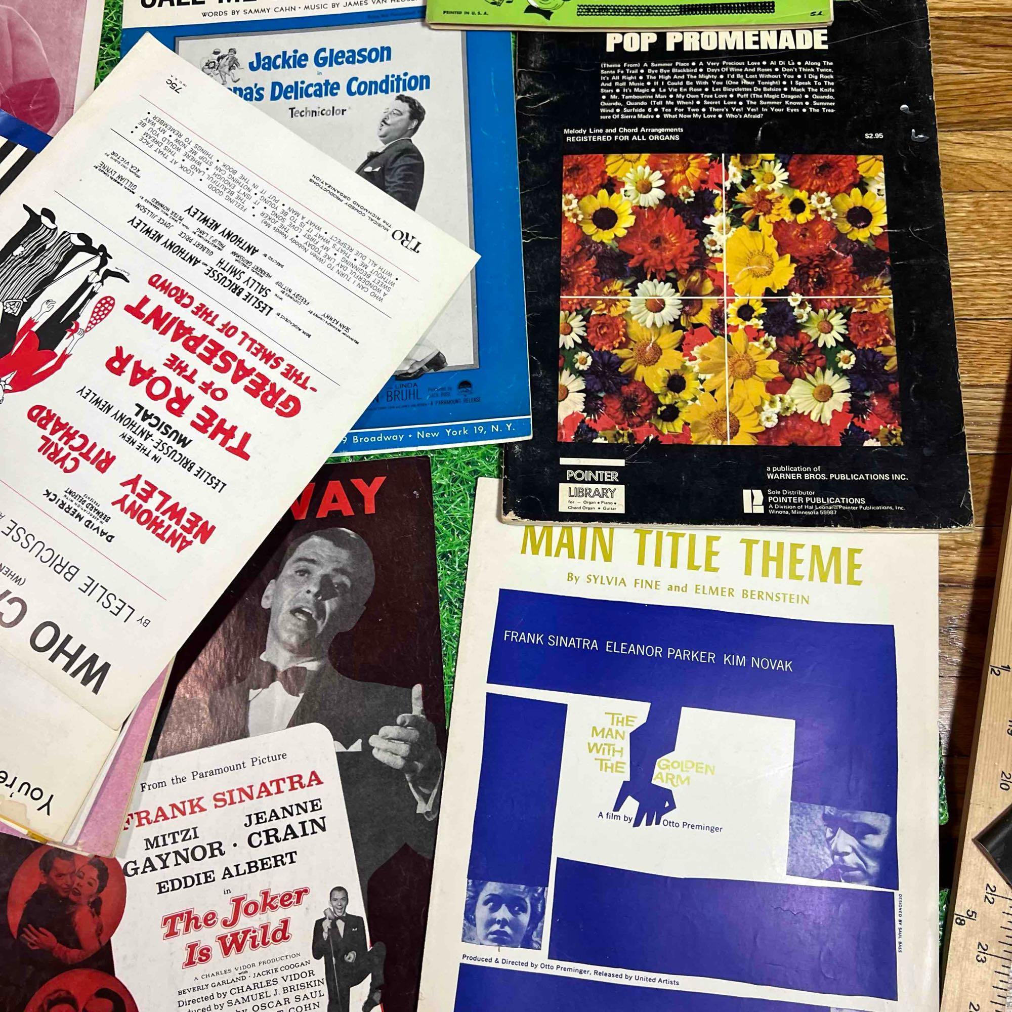 large lot of vintage song sheets