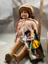 Vintage Doll With Souvenir Doll In Original Box