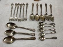 Four Sets Of Matching Sterling Silverware